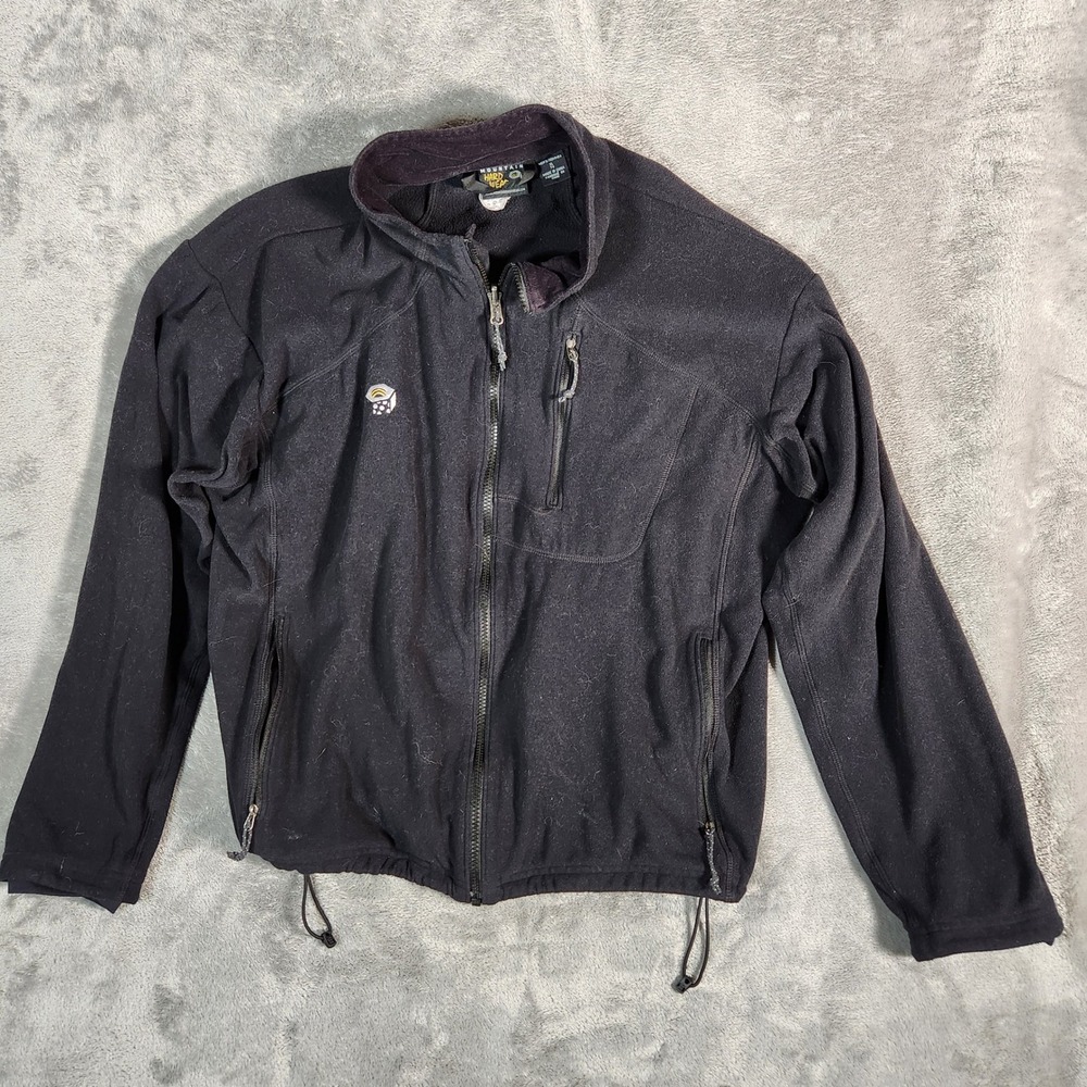 Mountain Hardwear Jacket Mens XL OM2720 Black Fleece Full Zip EUC